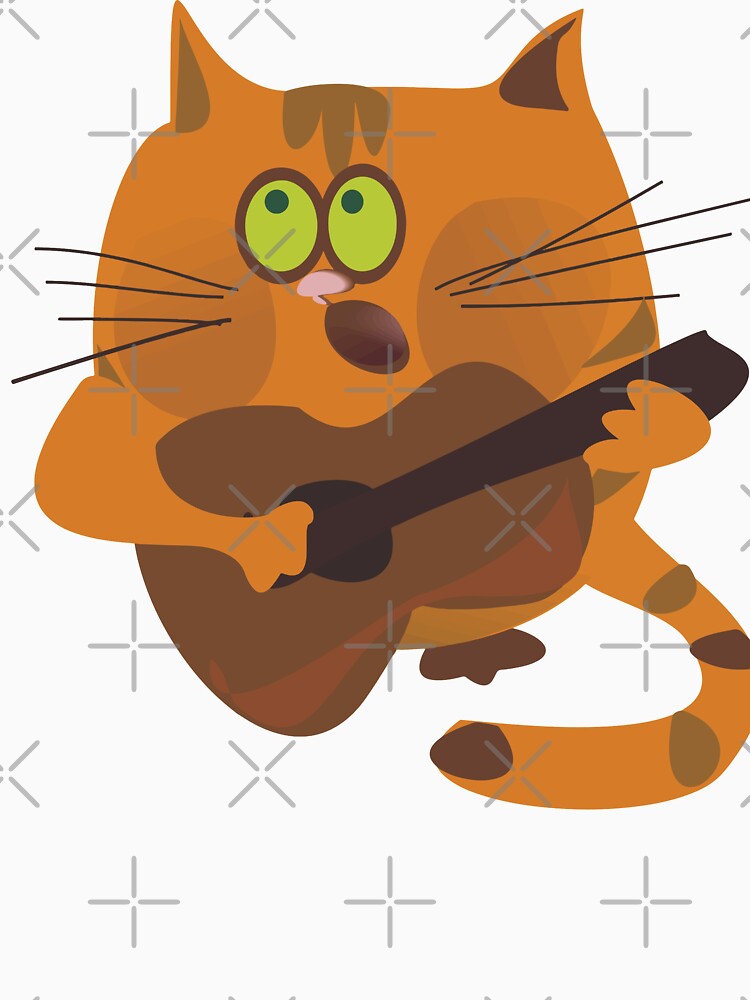 Cute cat playing guitar guitarist kitty by iTrending T-Shirts, Hoodie, Sweatshirt | BlankRebels.com (Image 3)