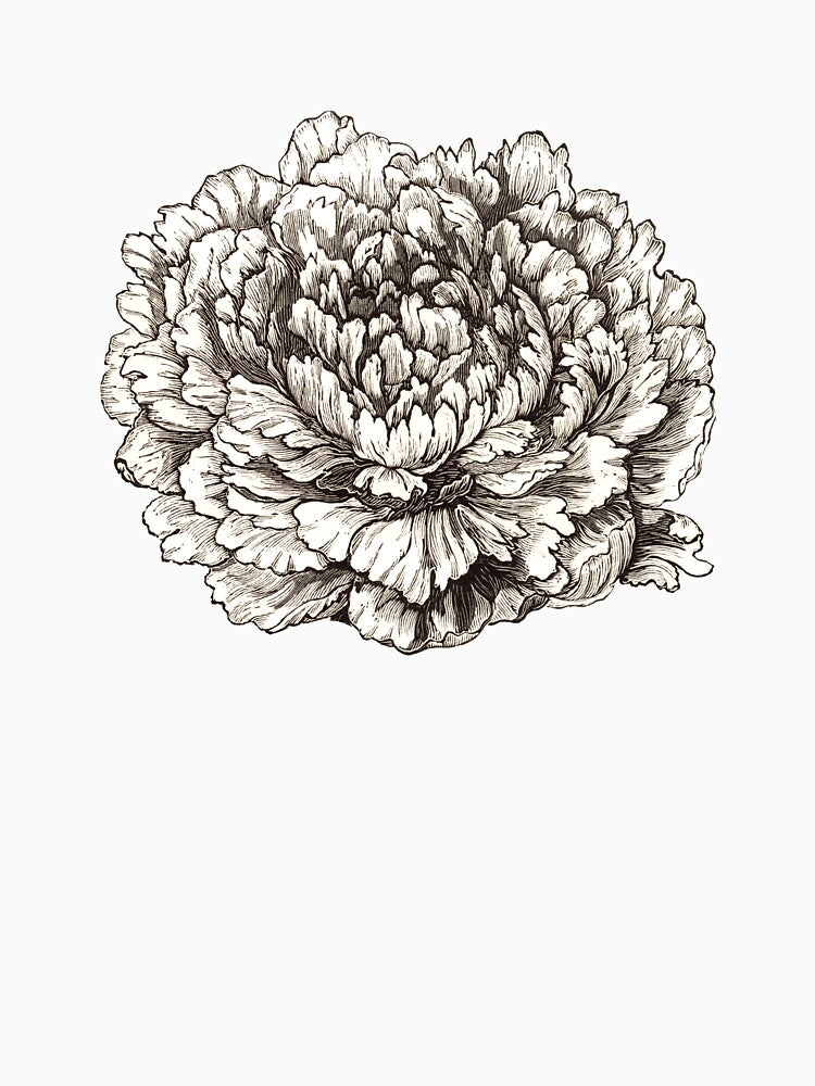Vintage Peony Illustration, Vintage Flower by HawthorneFlame T-Shirts, Hoodie, Sweatshirt | BlankRebels.com (Image 3)