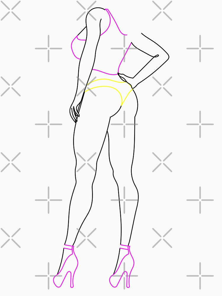 Purple and Yellow | One Line Drawing | One Line Art | Minimal | Minimalist by One-Line-Artist T-Shirts, Hoodie,... (Image 3)