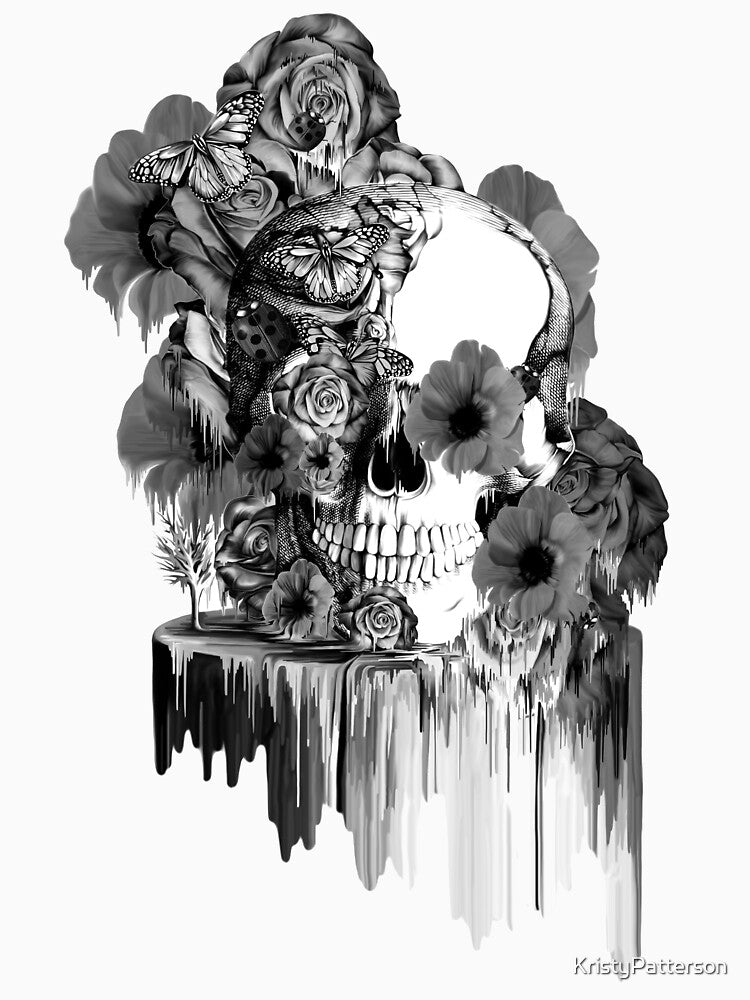 On a pedestal, floral skull by KristyPatterson T-Shirts, Hoodie, Sweatshirt | BlankRebels.com (Image 3)