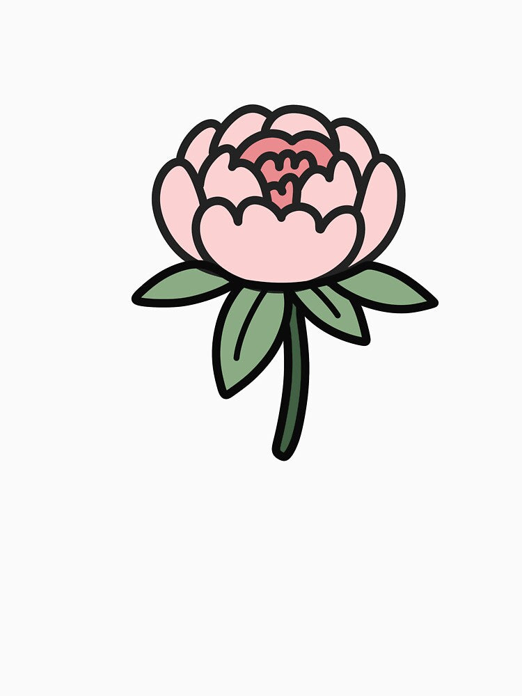 Kawaii Peony – Cute Pastel Flower Illustration by SunCraftStudio T-Shirts, Hoodie, Sweatshirt | BlankRebels.com (Image 3)