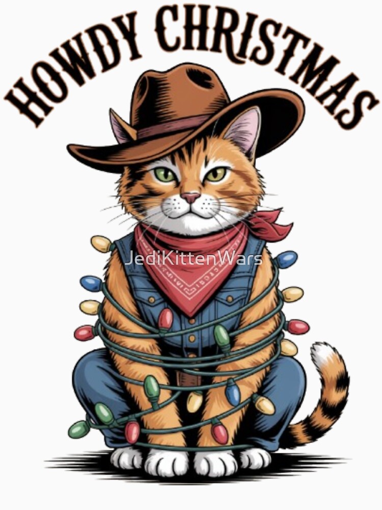Rodeo Cowboy Christmas Lights in Denim Bandana by JediKittenWars T-Shirts, Hoodie, Sweatshirt | BlankRebels.com (Image 3)