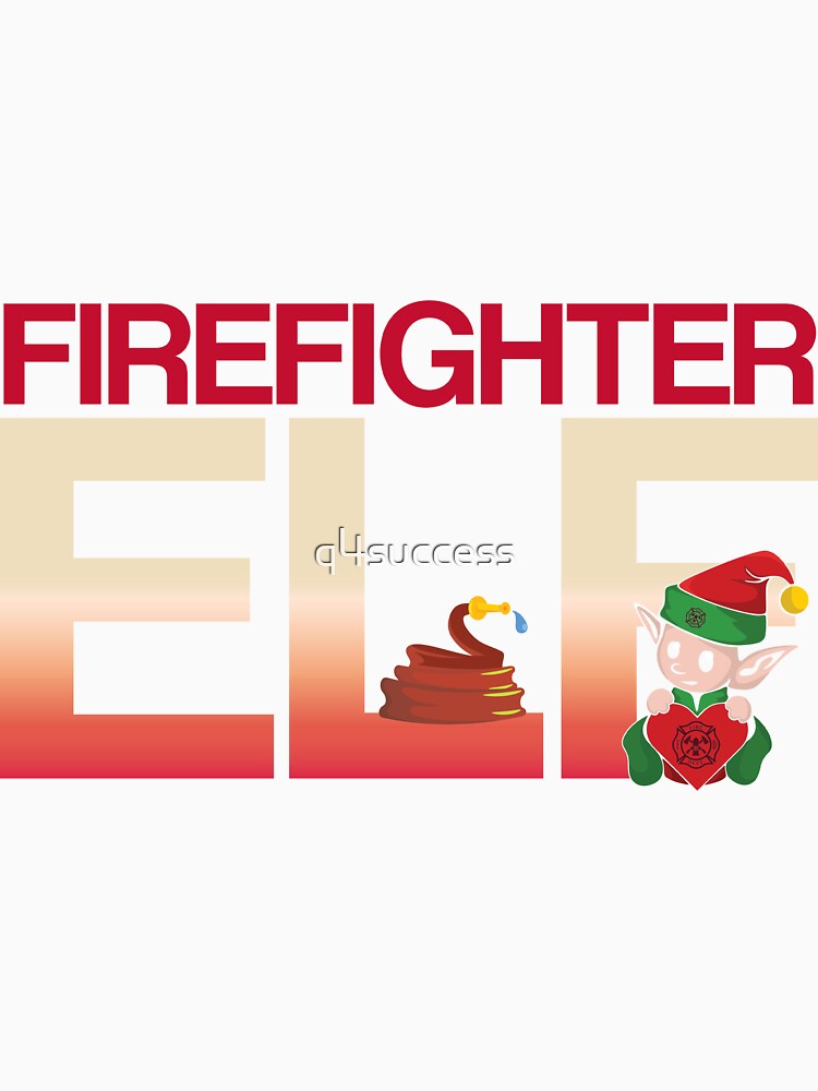 Firefighter Elf Holiday Shirt for Christmas by q4success Hoodie, Sweatshirt | BlankRebels.com (Image 3)