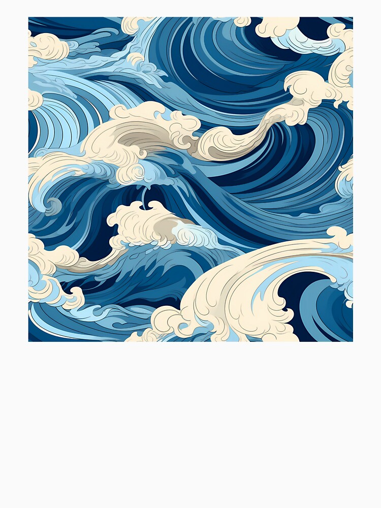 Ocean Waves Claymation Inspired Art #2 by CareToCanvas T-Shirts, Hoodie, Sweatshirt | BlankRebels.com (Image 3)