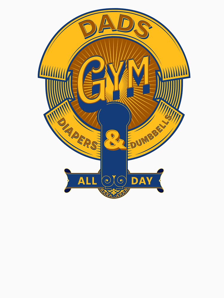 Dads Gym Diapers and Dumbbells Vintage Retro Design - Athletic Dad Gift, Father's Day, Gift for the Gym Dad,... (Image 3)