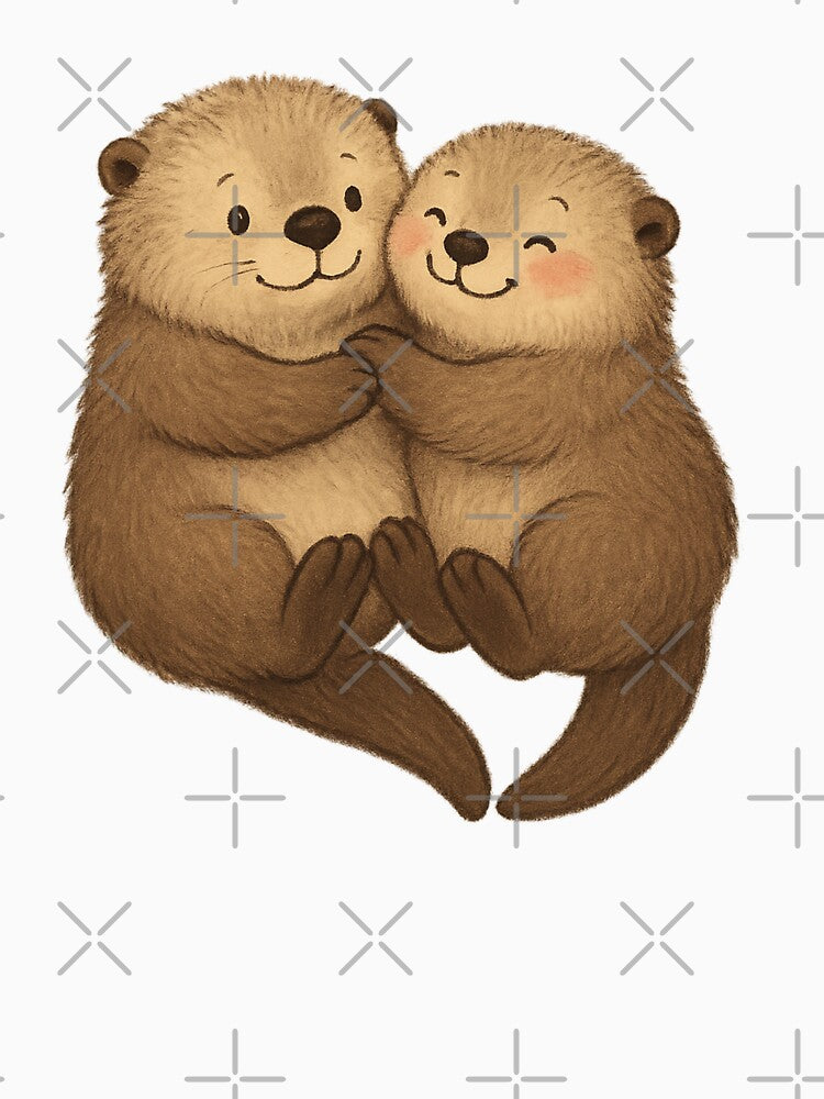 Kawaii Otter Couple Sticker | Cute Otters Holding Hands | Valentine’s Gift, Anniversary Pun, You’re My Otter... (Image 3)