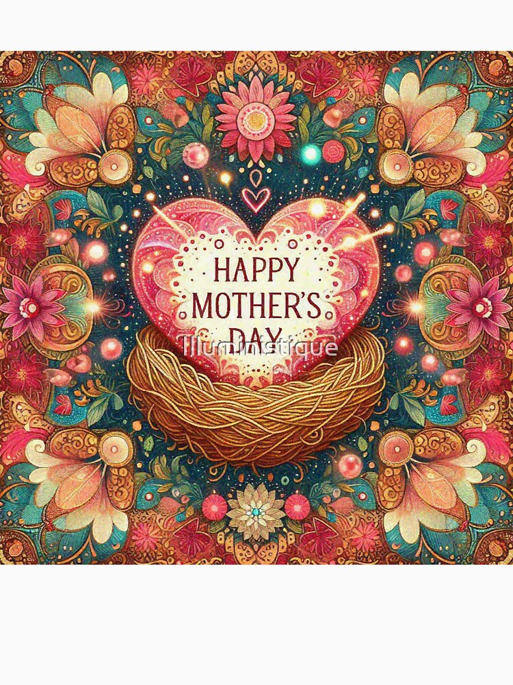 Floral Heart Nest Mothers Day Gift for Mom by Illuministique T-Shirts, Hoodie, Sweatshirt | BlankRebels.com (Image 3)