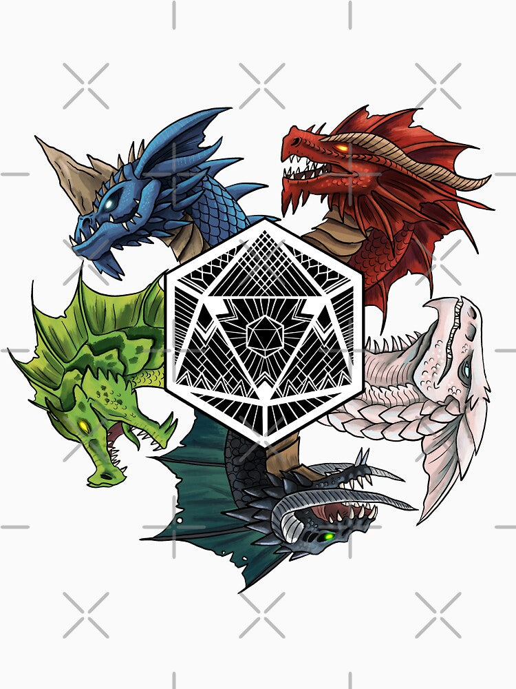 D&D Chromatic Dragon D20 by elgraphinx T-Shirts, Hoodie, Sweatshirt | BlankRebels.com (Image 3)