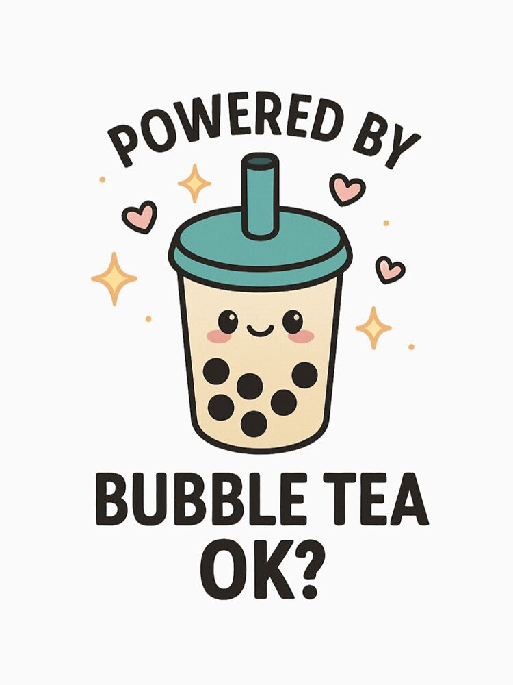 Powered by Bubble Tea – Cute Kawaii Boba Lover Design by TheArtWeaver T-Shirts, Hoodie, Sweatshirt (Image 2)