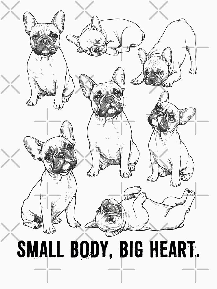 French Bulldog 90s Vintage Retro Tattoo Style Multiple Poses by MuniraWearify T-Shirts, Hoodie, Sweatshirt (Image 3)