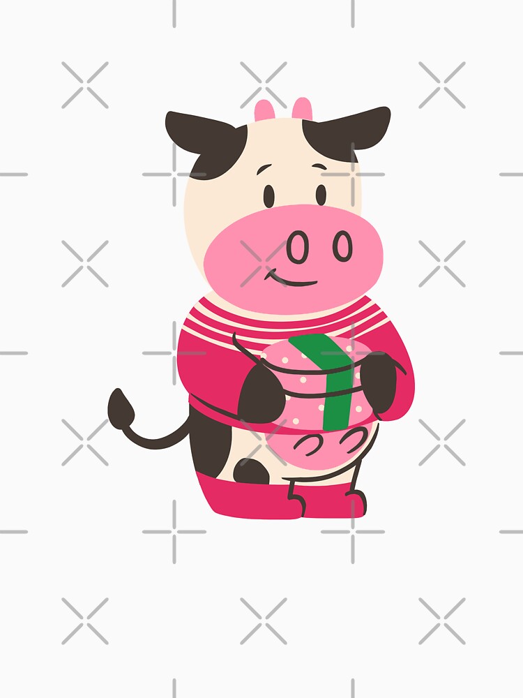 Vacas Kawaii in white and pink by BahiaStyle