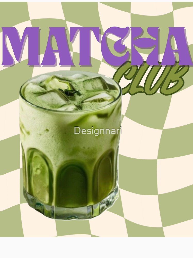 "Matcha Club" Trendy Iced Matcha Latte Graphic by Designnari T-Shirts, Hoodie, Sweatshirt | BlankRebels.com (Image 3)