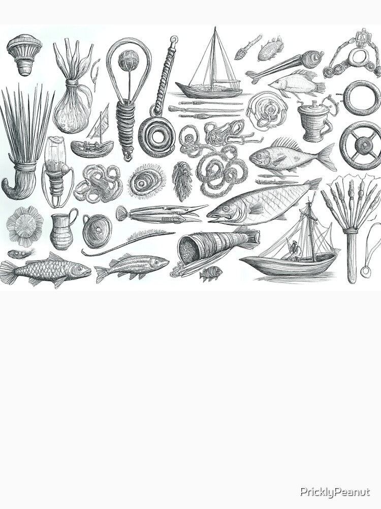 ocean theme by PricklyPeanut T-Shirts, Hoodie, Sweatshirt | BlankRebels.com (Image 3)