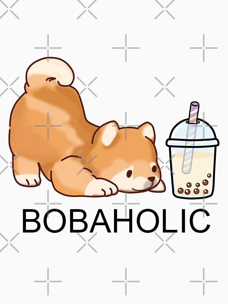 Cute Little Bobaholic Shiba! by SirBobalot T-Shirts, Hoodie, Sweatshirt | BlankRebels.com (Image 3)