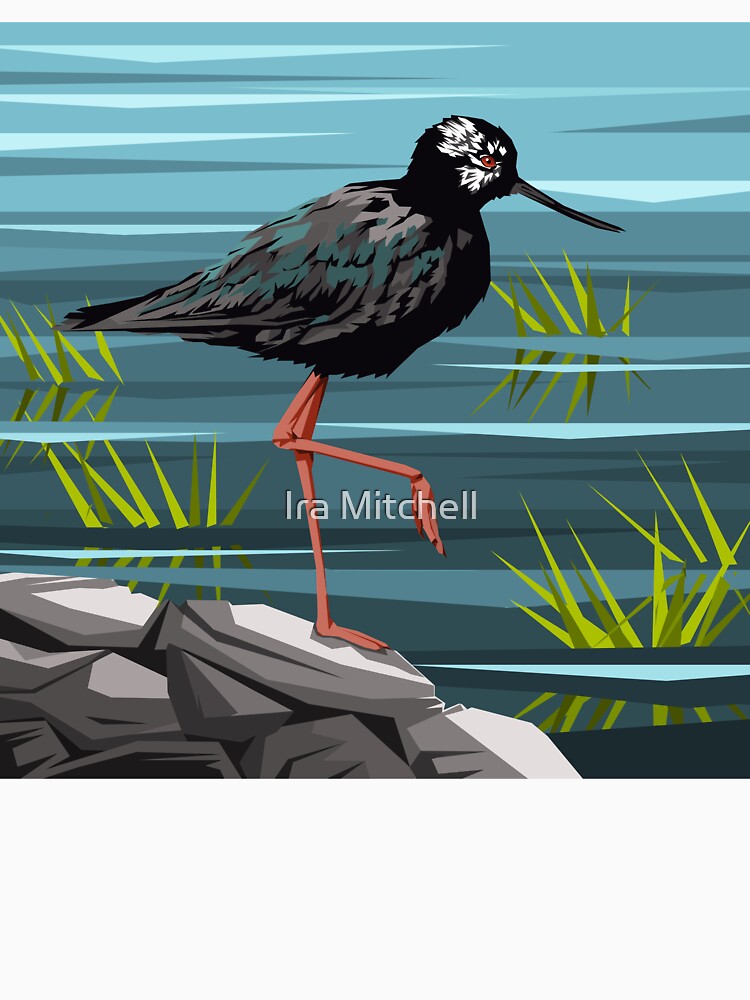Kakī | Black stilt by Ira Mitchell T-Shirts, Hoodie, Sweatshirt | BlankRebels.com (Image 3)