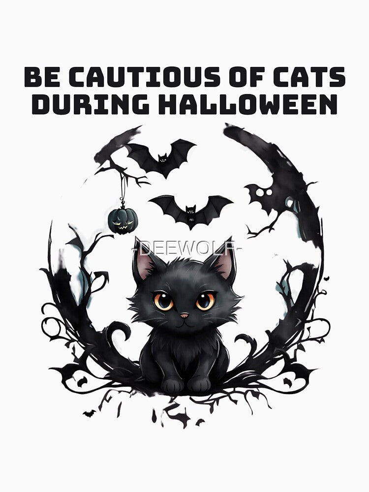 Be cautious of cats during Halloween by -DEEWOLF- T-Shirts, Hoodie, Sweatshirt | BlankRebels.com (Image 3)