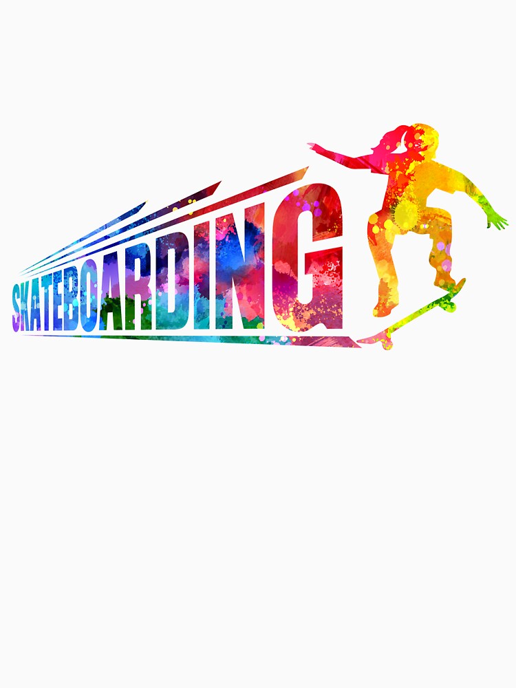 Skateboarding Bigger watercolor by Kaylee-Rachael T-Shirts, Hoodie, Sweatshirt | BlankRebels.com (Image 3)