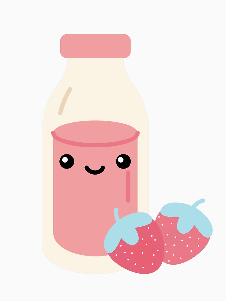 Cute Korean Strawberry Milk Sticker T-Shirts, Hoodie, Sweatshirt