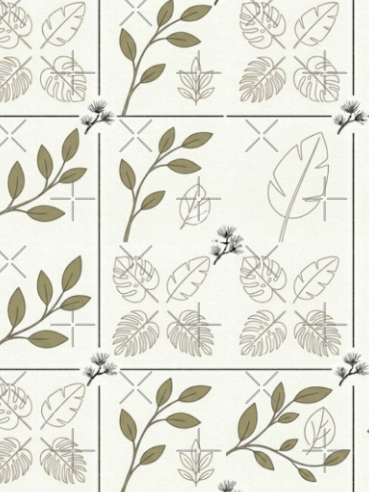 Minimal Green Botanical Leaves Seamless Pattern | Japandi Aesthetic by FashioonTrends T-Shirts, Hoodie, Sweatshirt (Image 3)