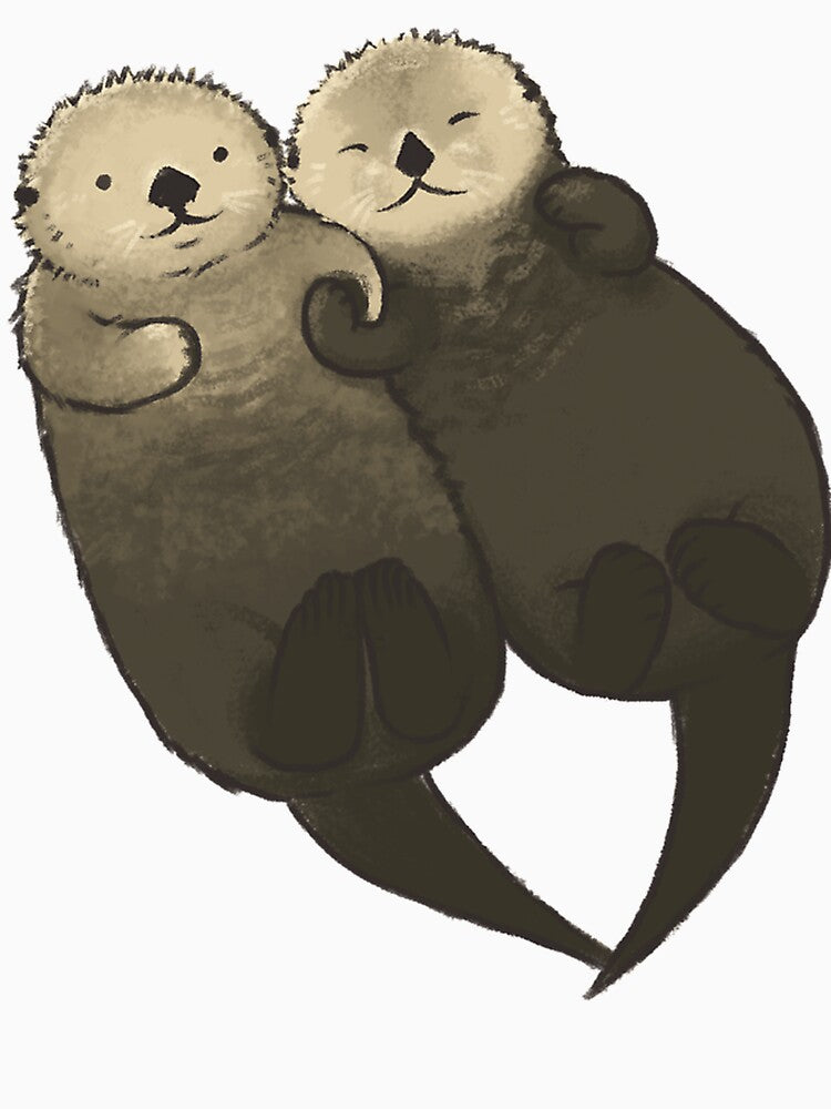 Otters Holding Hands by iiCreateStuff T-Shirts, Hoodie, Sweatshirt | BlankRebels.com (Image 3)