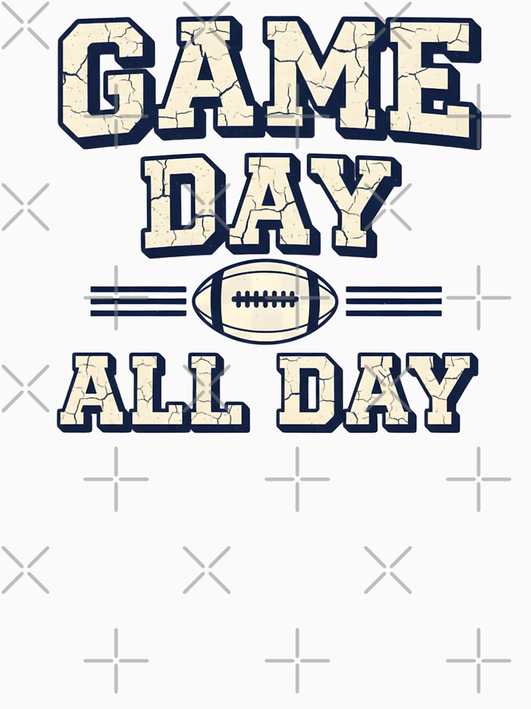 Game Day All Day – Retro Football Fan by DIRTYSKETCHH T-Shirts, Hoodie, Sweatshirt | BlankRebels.com (Image 2)