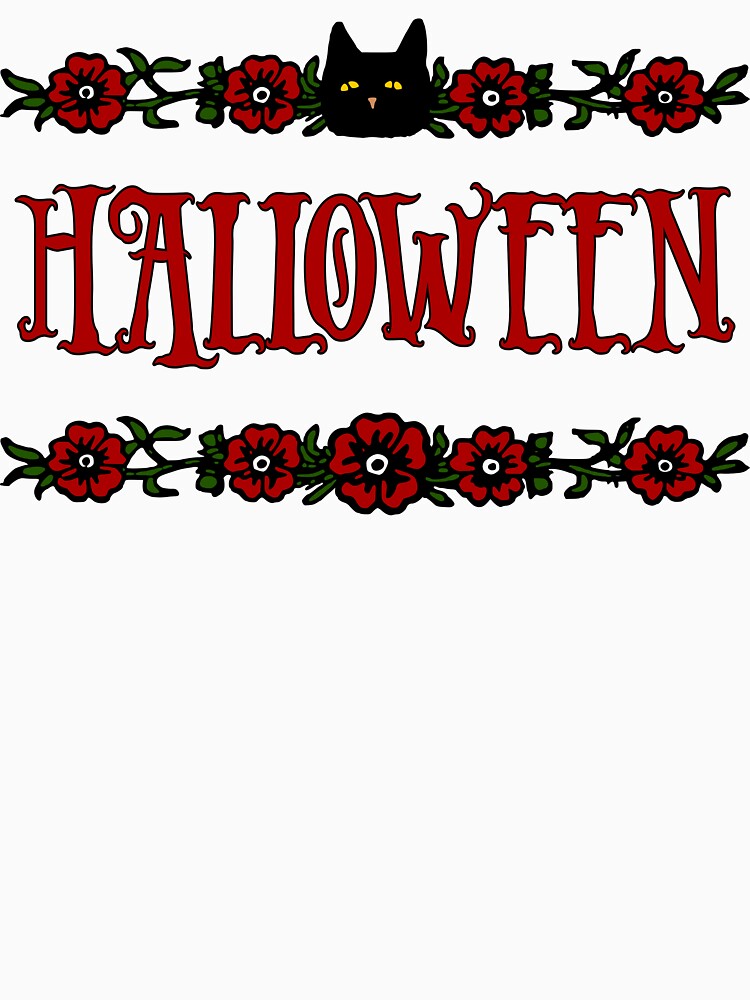 Black Cat, Halloween by i-cottagedesign T-Shirts, Hoodie, Sweatshirt | BlankRebels.com (Image 3)