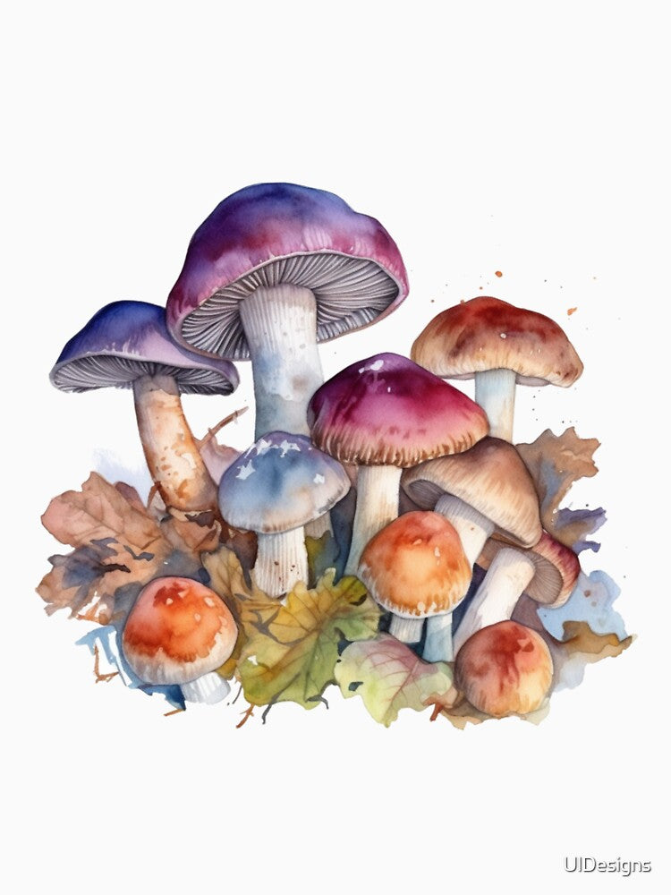 Watercolor Mushrooms by UlDesigns T-Shirts, Hoodie, Sweatshirt | BlankRebels.com (Image 3)