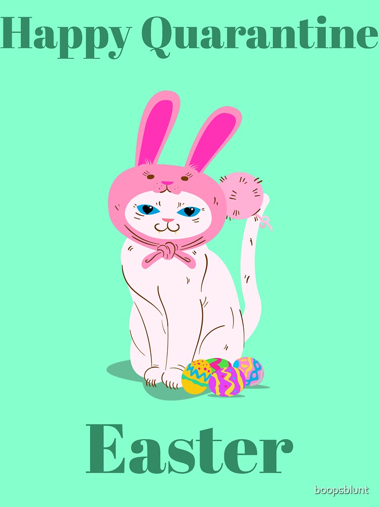 Happy Quarantine Easter Catbunny design by boopsblunt T-Shirts, Hoodie, Sweatshirt | BlankRebels.com (Image 3)