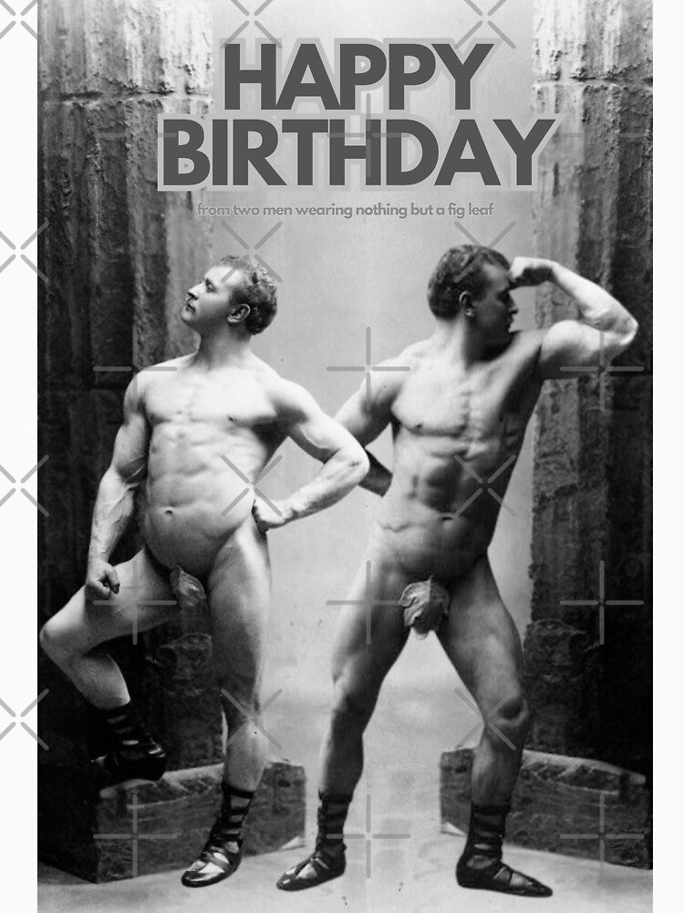 Happy Birthday Funny Vintage Bodybuilders Posing by TeeKid T-Shirts, Hoodie, Sweatshirt | BlankRebels.com (Image 3)