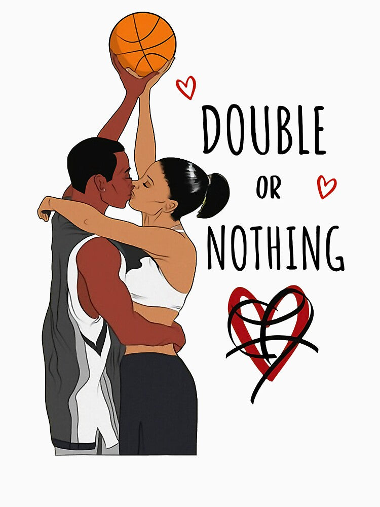 Couple Black Basketball I Love You Double Or Nothing by Teapot-art T-Shirts, Hoodie, Sweatshirt | BlankRebels.com (Image 3)