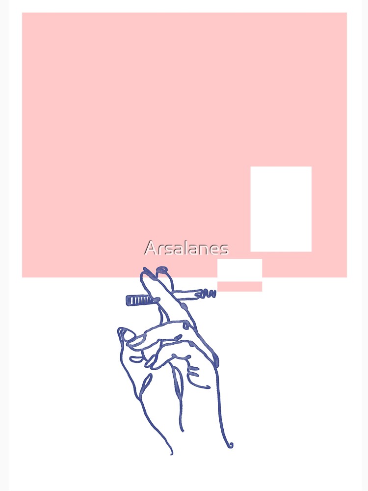Minimal Smoking Line Art by Arsalanes T-Shirts, Hoodie, Sweatshirt | BlankRebels.com (Image 3)