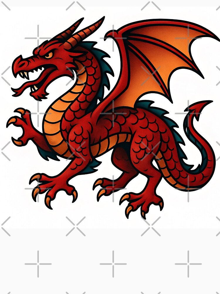 Fierce Red Fire Dragon by Amr Siam T-Shirts, Hoodie, Sweatshirt | BlankRebels.com (Image 3)