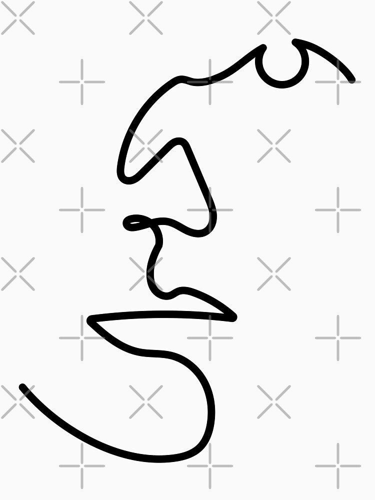 Poker Face | One Line Drawing | One Line Art | Minimal | Minimalist by One-Line-Artist T-Shirts, Hoodie, Sweatshirt (Image 3)