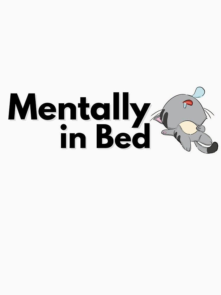 Mentally in Bed – Cute Lazy Cat Design by UlaBidula T-Shirts, Hoodie, Sweatshirt | BlankRebels.com (Image 3)