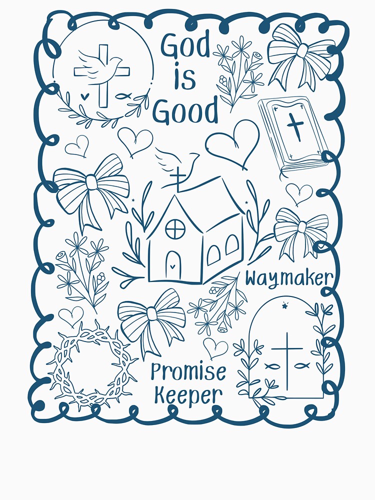 Doodle God Is Good Hand Drawn Waymaker Promise Keeper by Forevermore T-Shirts, Hoodie, Sweatshirt | BlankRebels.com (Image 3)