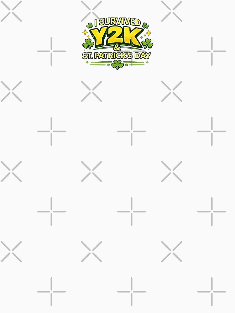 I Survived Y2K & St. Patrick’s Day Shirt – Funny 90s Retro Tee by MEMORY-LN-Tees Hoodie, Sweatshirt (Image 3)