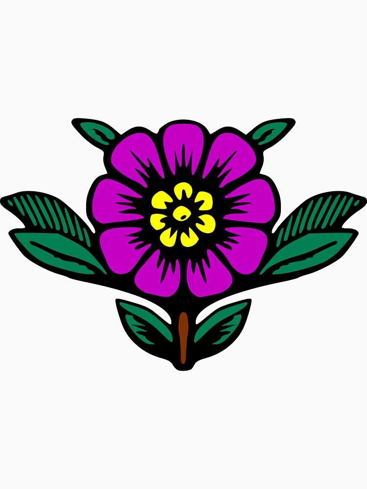 Cartoon Purple Flower by Reethes T-Shirts, Hoodie, Sweatshirt | BlankRebels.com (Image 3)