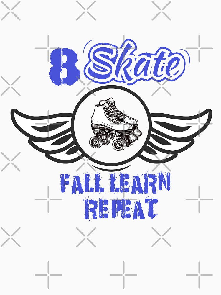 Fuuny skate 8 skate fall learn repeat ,gift idea for lovers skate sport by Mac Store T-Shirts, Hoodie, Sweatshirt (Image 3)