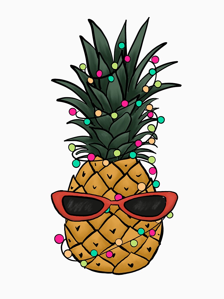 Happy New Year Funny pineapple Illustration by UArtWorld T-Shirts, Hoodie, Sweatshirt | BlankRebels.com (Image 3)