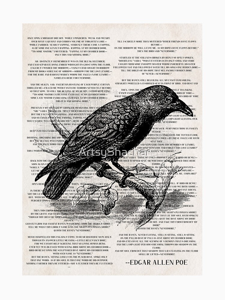 The Raven Poetry by ArtsyShachar T-Shirts, Hoodie, Sweatshirt | BlankRebels.com (Image 3)