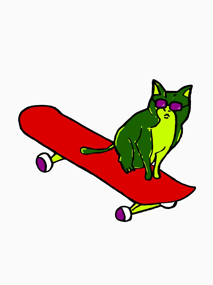 skateboard cat by AJJohnston T-Shirts, Hoodie, Sweatshirt | BlankRebels.com (Image 3)