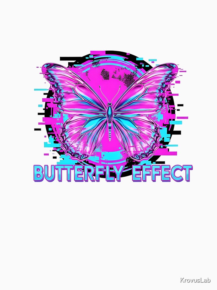 Y2K Cyber Butterfly Effect - Glitch Aesthetic Art by KrovusLab T-Shirts, Hoodie, Sweatshirt | BlankRebels.com (Image 3)