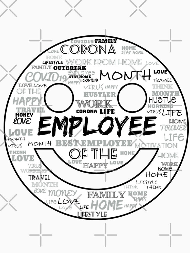 work from home employee of the month Smiling Emoji typography by RUCZENO T-Shirts, Hoodie, Sweatshirt |... (Image 2)