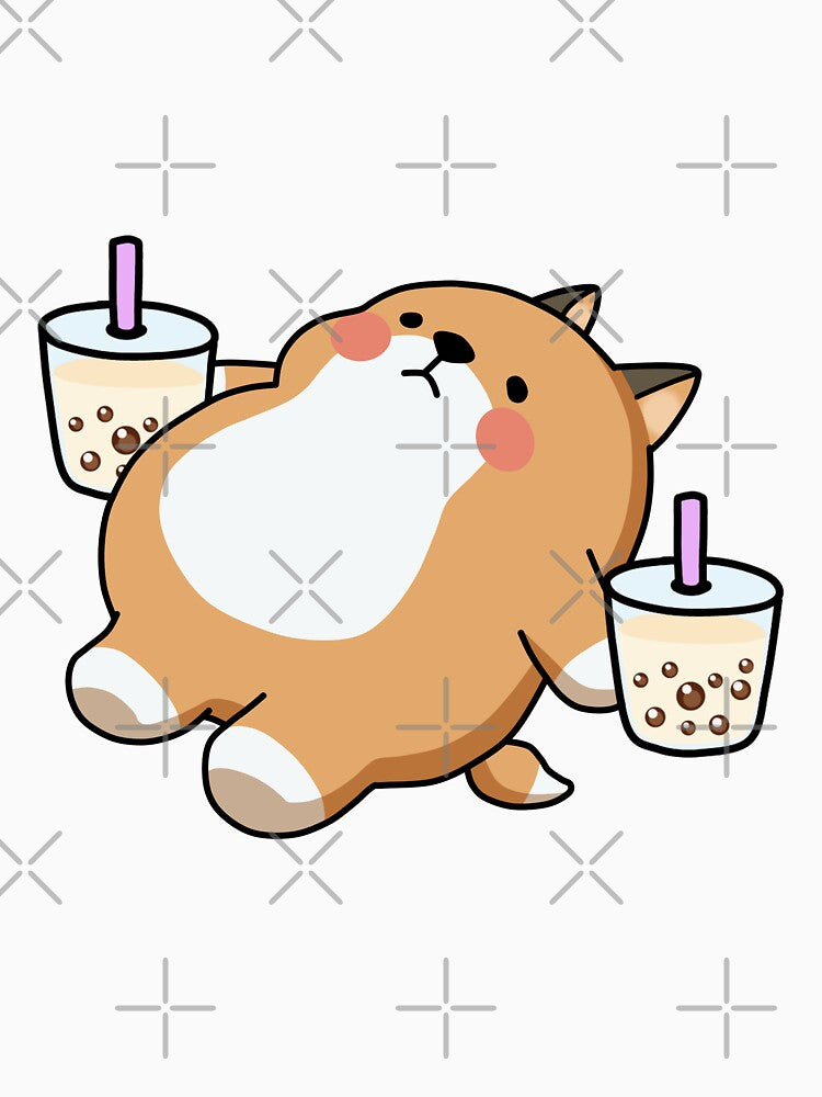 Lazy Shiba Loves Boba! by SirBobalot T-Shirts, Hoodie, Sweatshirt | BlankRebels.com (Image 3)