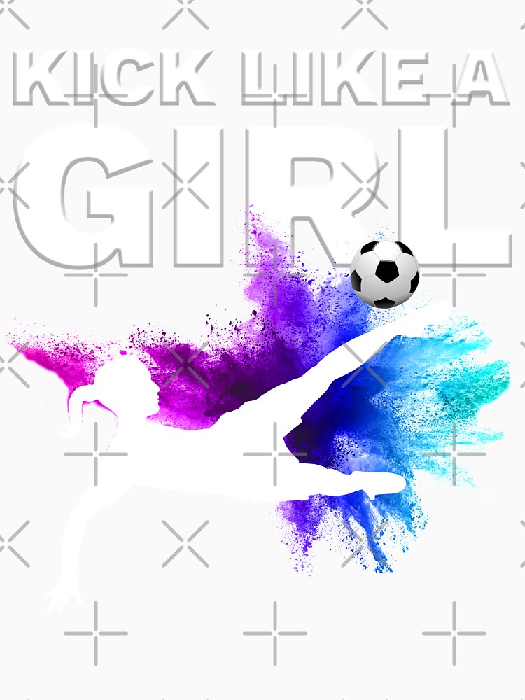 Kick Like A Girl Womens Soccer Fan Team Design by Bria Jackson