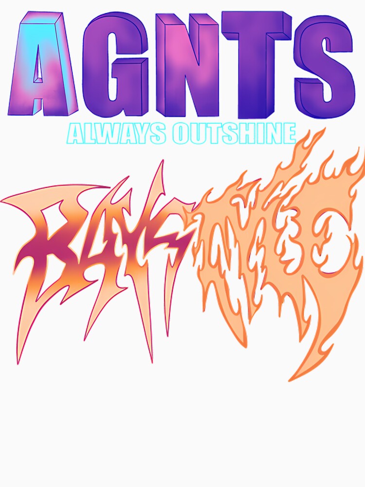 Bold Gradient AGNTS Typography by LOVEsSNAP T-Shirts, Hoodie, Sweatshirt | BlankRebels.com (Image 3)