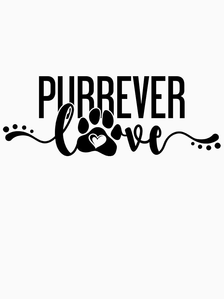 Funny and Love Cat Gifts for Woman and Cat Mom "Purrever Love" by teemeaning T-Shirts, Hoodie, Sweatshirt (Image 3)