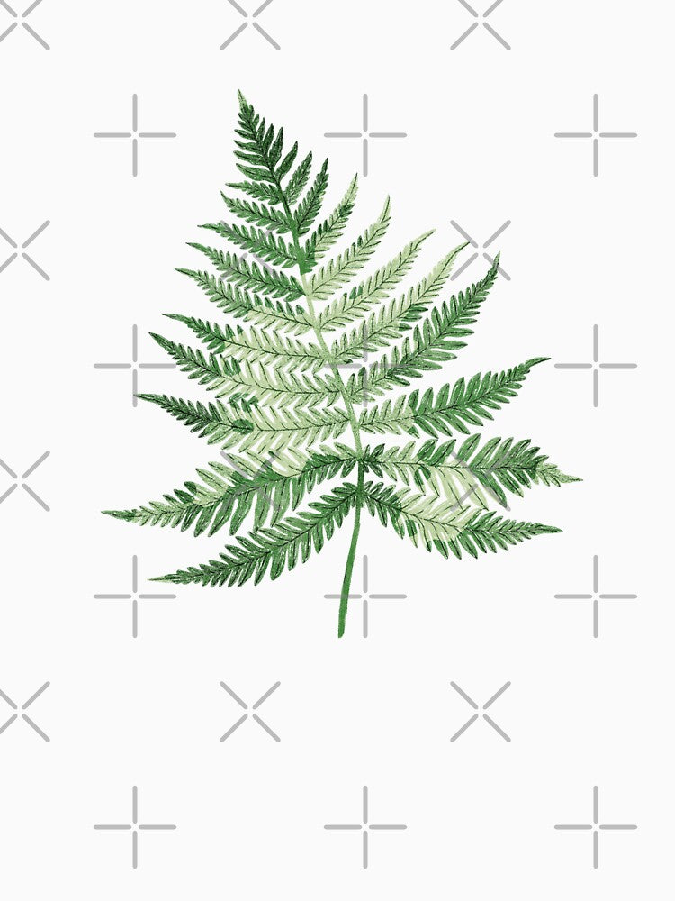 Green watercolor forest fern by helga-wigandt T-Shirts, Hoodie, Sweatshirt | BlankRebels.com (Image 3)