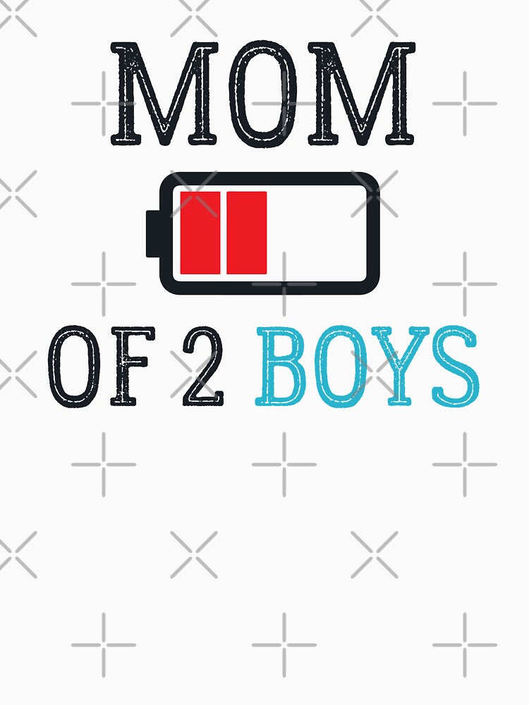 Mom Of Two Boys Funny Mother oF 2 Boys Mother's Day by rachidart T-Shirts, Hoodie, Sweatshirt | BlankRebels.com (Image 3)