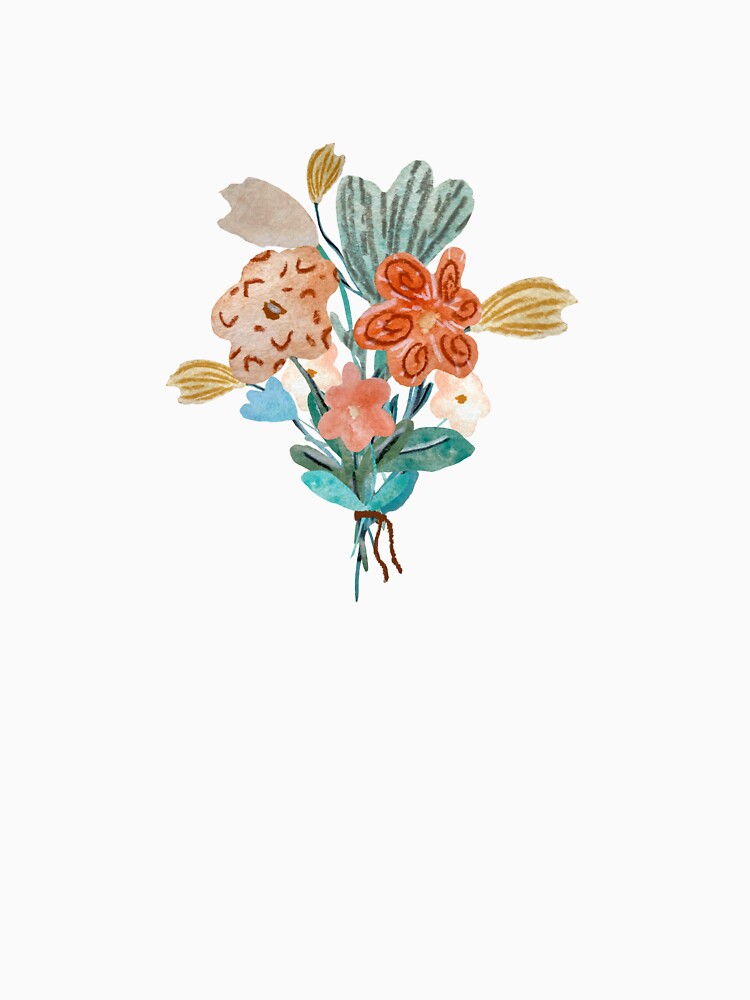 Bouquet flower texture colored sketch a watercolor by Yana Mustafina | Boho Soulful Designs T-Shirts, Hoodie,... (Image 3)
